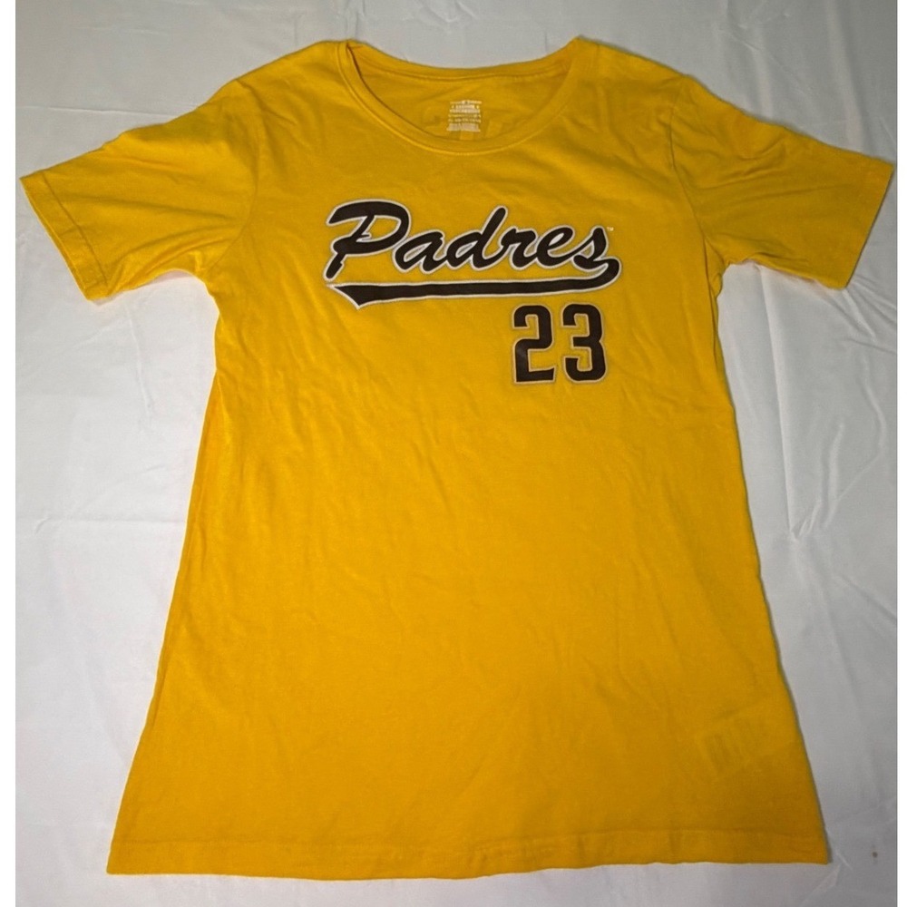 MLB Padres Fernando Tatis Jr‎ 23 T-Shirt Yellow XL 14/16 Gameday Fan Tee